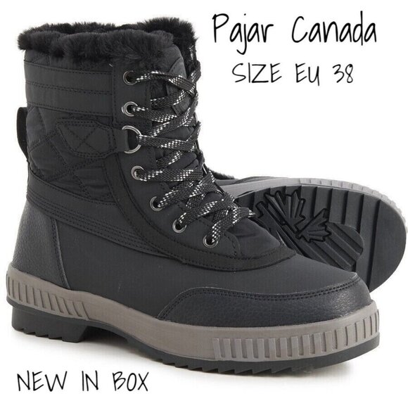 Waterproof Pajar Women's Karley Snow Boots - Insulated Black EUR 38 US 7-7.5 New - Picture 1 of 13